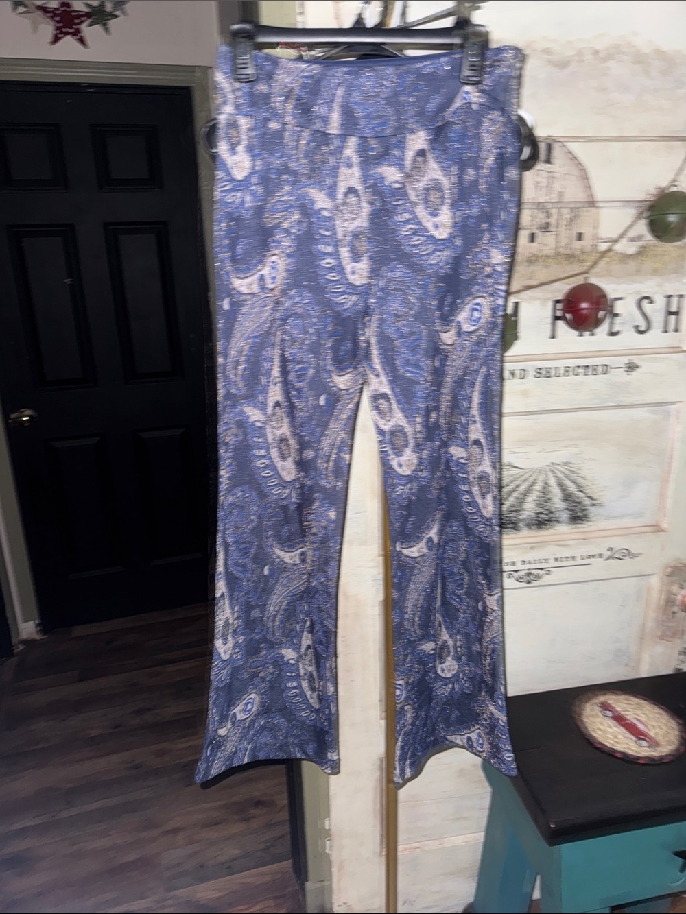 Maeve Blue Paisley Maxi Pants